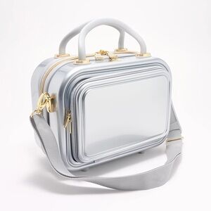 Triforce Hardside Beauty Case with Front Pocket Silver